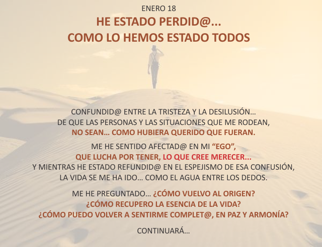 He estado perdid@... como los hemos estados todos
